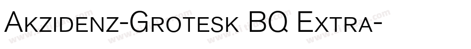 Akzidenz-Grotesk BQ Extra字体转换